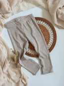 Handmade Outfit Baby Kind Leggings Hose beige meliert hejleen kidswear gerippt Rippjersey