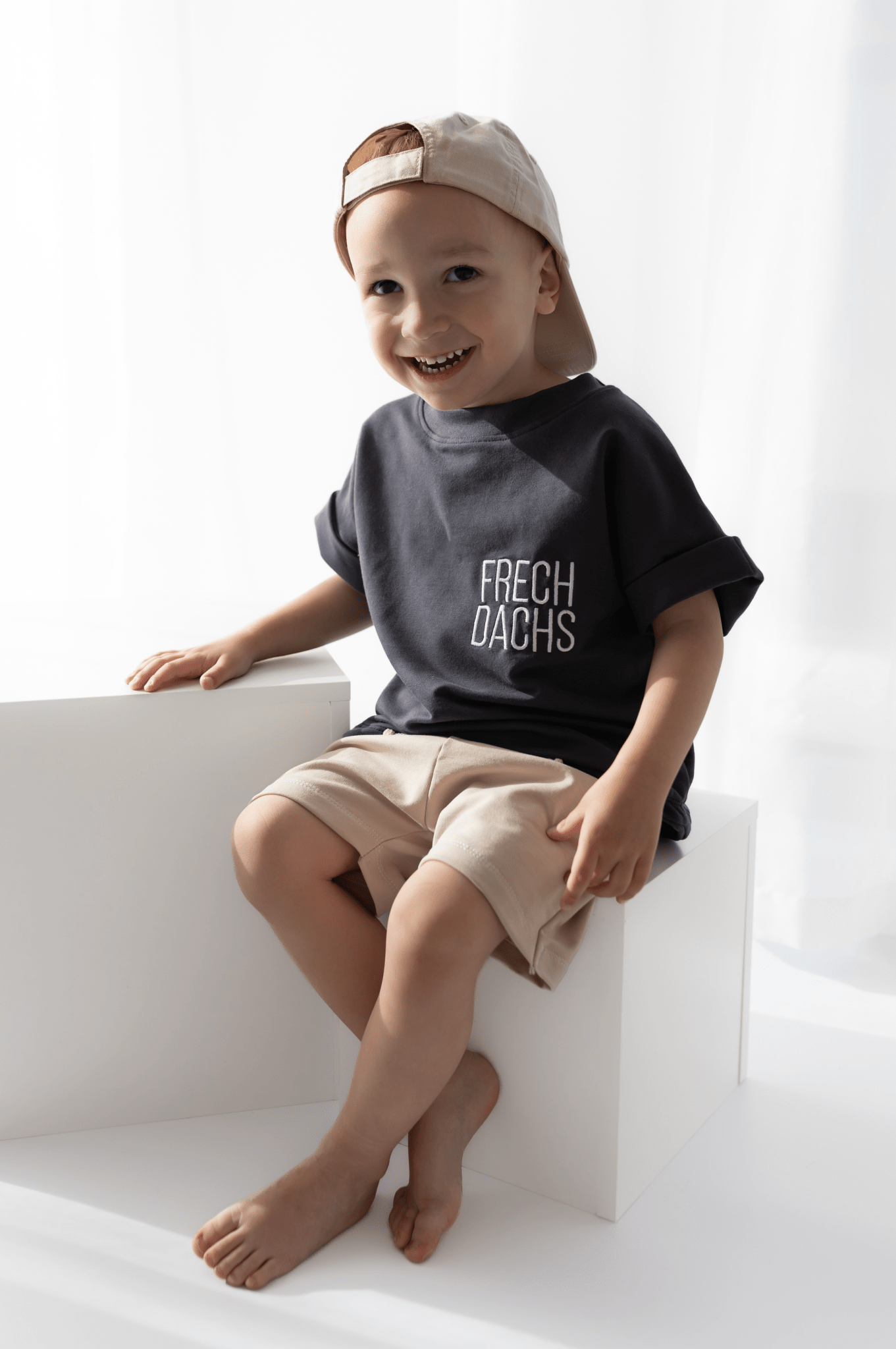 Frechdachs (bestickt) - Oversize Shirt aus Sweat - hejleen handmade