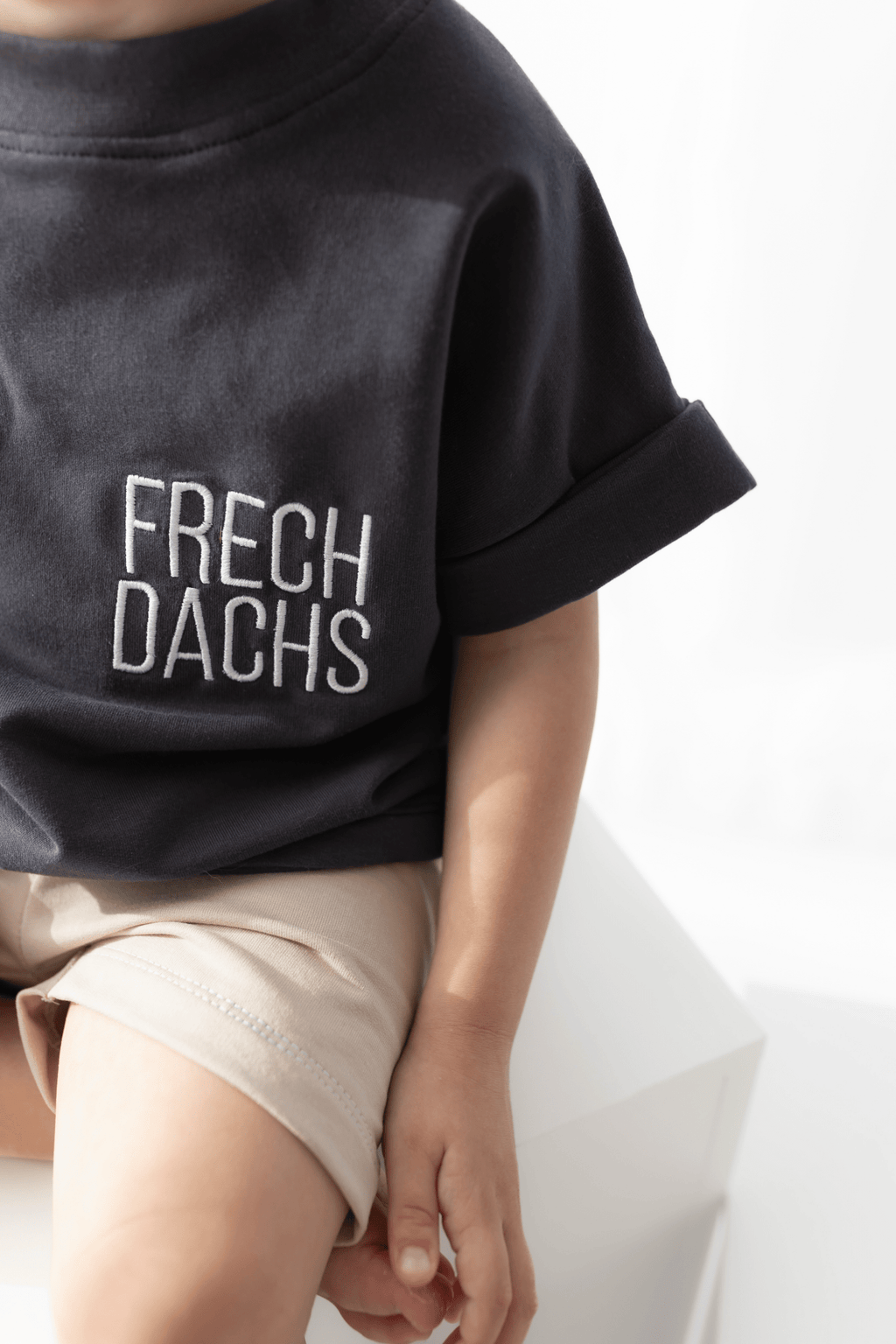 Frechdachs (bestickt) - Oversize Shirt aus Sweat - hejleen handmade