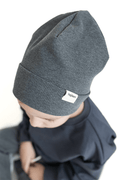 Gerippte Beanie - Anthrazit - hejleen handmade