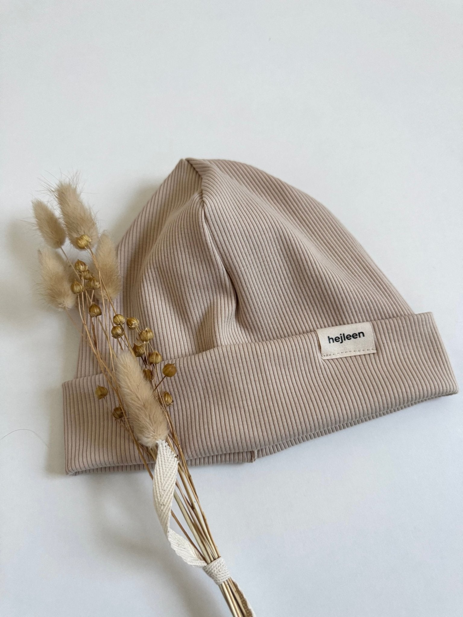 Gerippte Beanie - Karamell