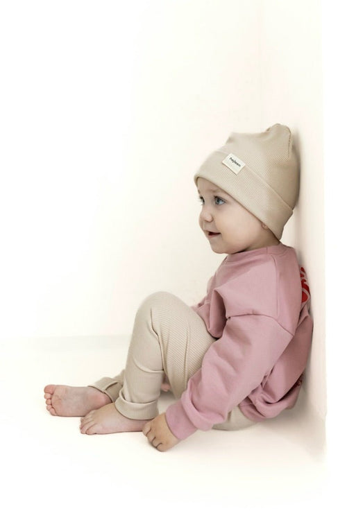 Gerippte Beanie - Karamell - hejleen handmade