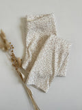 Gerippte Leggings - beige White Leo - hejleen kidswear handmade für Kinder und Babys Animalprint Leopardenmuster Leoprint