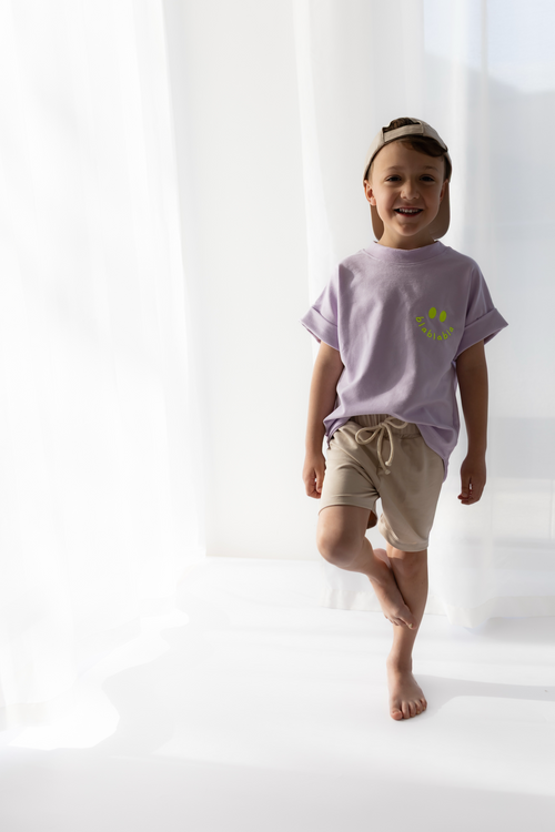 Sommerhose für Jungs Jogger Lässige Hose Sweat Kurze Hose Gummiband beige hejleen kidswear Baby kind