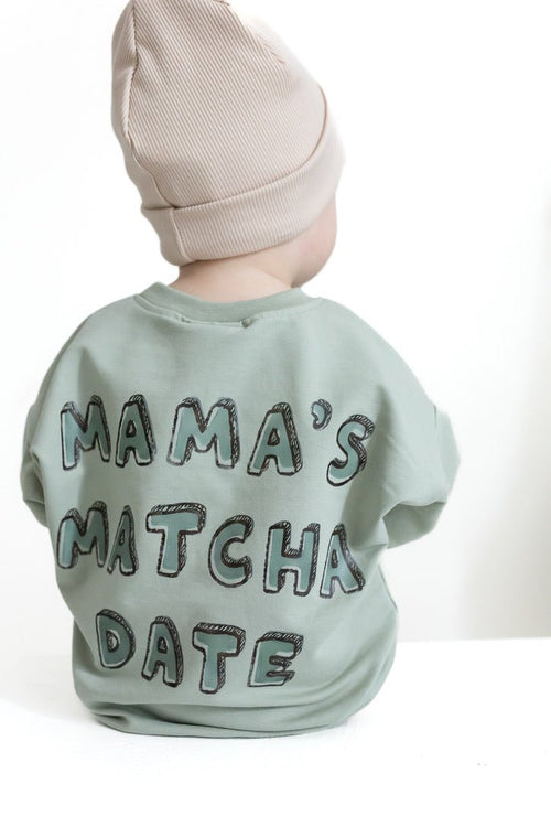 Mama's Matcha Date – Oversize Sweater - hejleen handmade