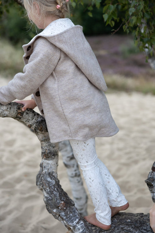 Walkmantel Wollwalk Jacke Handmade Beige Braun mitwachsend creme hejleen kidswear